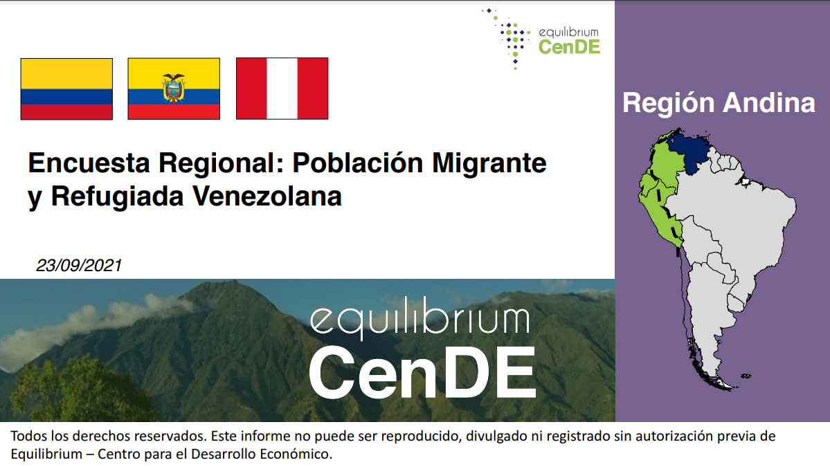 Migrantes y Refugiados Venezolanos: resultados de tercera Encuesta Regional Trimestral agosto-2021