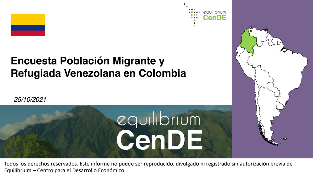 Migración Venezolana en Colombia: resultados de 3era Encuesta Regional a Población Migrante y Refugiada Venezolana